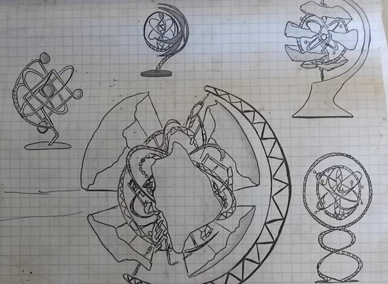 processus de création d'une oeuvre d'art metal etape 1 concevoir